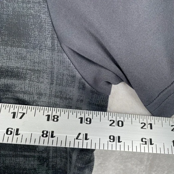 Adidas Men's Golf Polo Shirt Black Plaid Performance Size S Short Sleeve - Picture 5 of 6